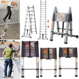 Why is the locking mechanism stuck on my telescopic ladder