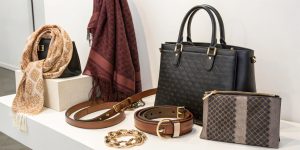 Elegant clothing on display that blends affordable designer style with a luxurious, high-end look, highlighting chic fashion at budget-friendly prices