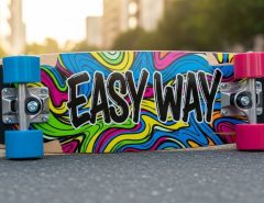 Sangde Easy Way 31-inch cruiser skateboard complete with colorful graphics and maple deck