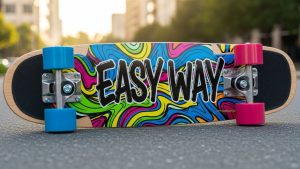 Sangde Easy Way 31-inch cruiser skateboard complete with colorful graphics and maple deck