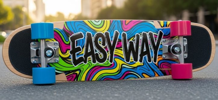 Sangde Easy Way 31-inch cruiser skateboard complete with colorful graphics and maple deck