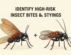 Comparison of common insect bites and high risk warning signs