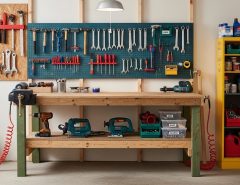 budget home garage tool setup essentials organized on pegboard wall