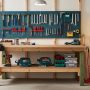budget home garage tool setup essentials organized on pegboard wall