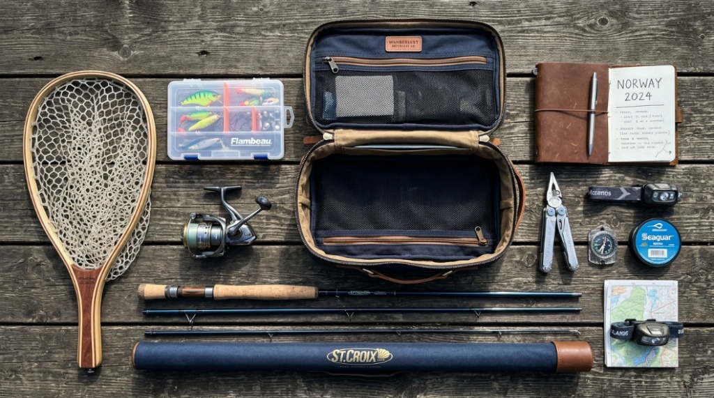 how to organize travel fishing gear efficiently