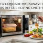 Sleek microwave pasta cooker inside an open microwave in a modern kitchen with the article title overlay text.