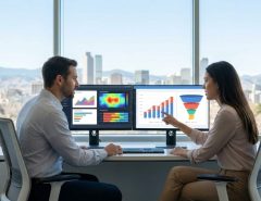 SaaS company analyzing consumer behavior reports in Denver CO