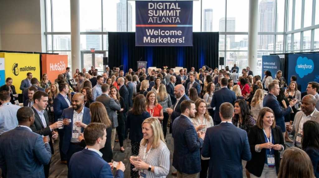 Marketing professionals networking at Digital Summit Atlanta event