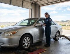 Denver vehicle emissions testing station inspection