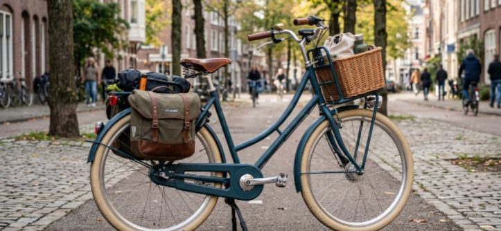 Cruiser bike set up for comfortable daily commuting