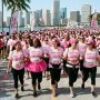 Participants walking together at the Susan G. Komen More Than Pink Walk in Miami