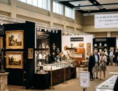 Elegant art and antique displays at the Palm Beach Show 2027 inside the Palm Beach County Convention Center